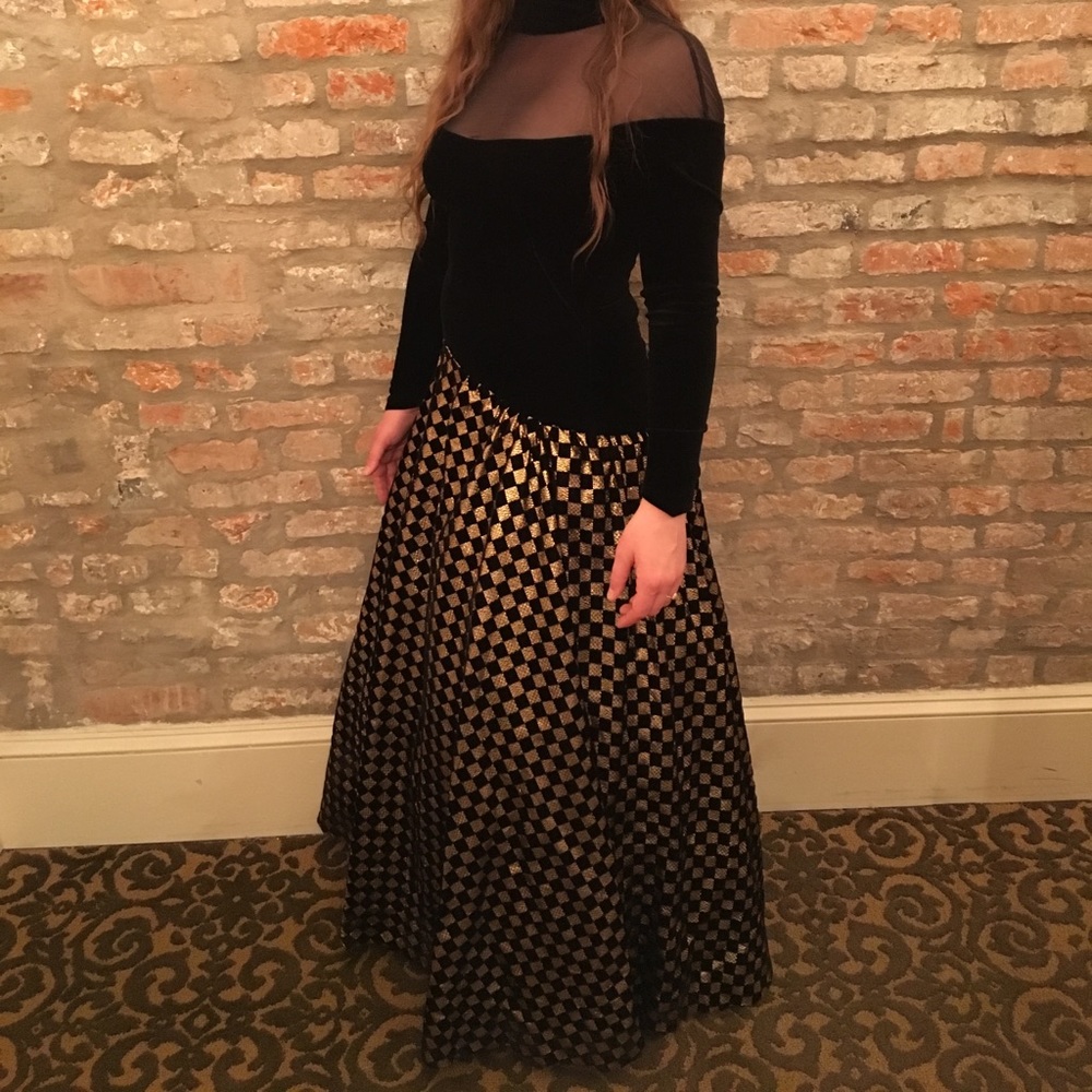 1980s Mardi Gras Ball Gown
